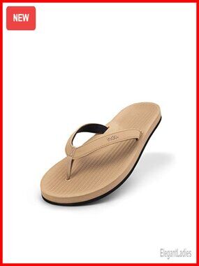 Recycled Tire Sole Vegan Flip Flops with Arch Support